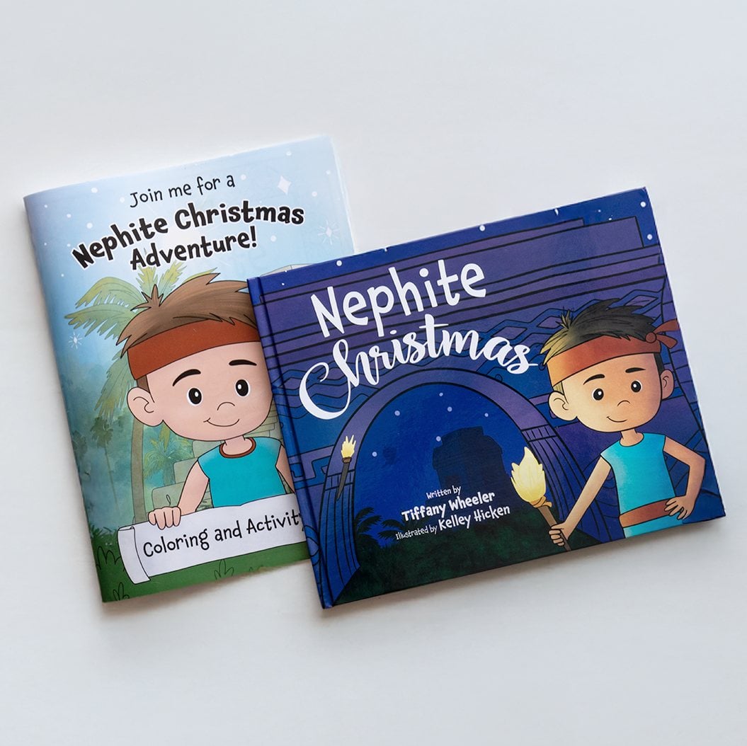 Nephite Christmas hardcover with the Nephite Christmas Coloring & Activity Book