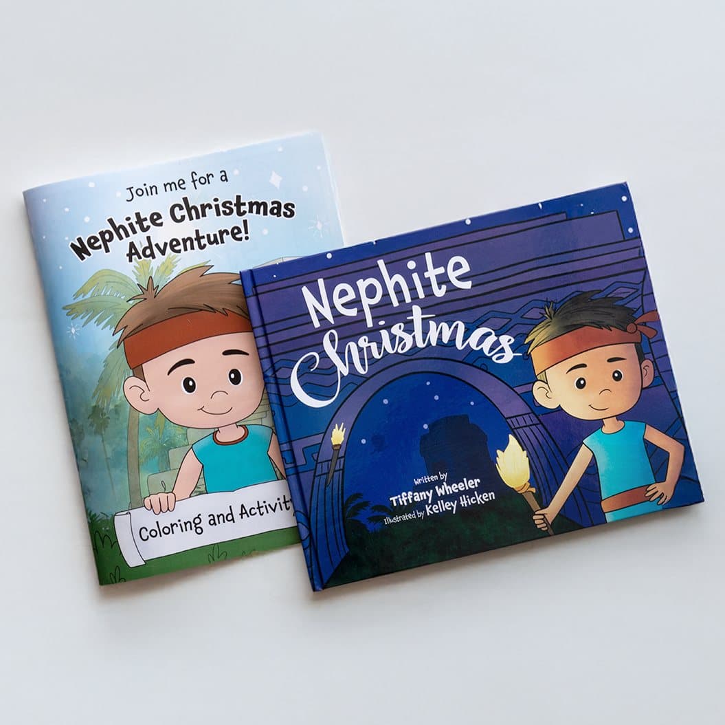 Nephite Christmas hardcover with the Nephite Christmas Coloring & Activity Book